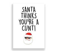 Cheeky Cards Christmas Greeting Card, Humorous Design, 1 Card with Recycled Kraft Envelope, 12.7 x 17.8 cm, Premium 300 GSM Card Stock, FSC Certified