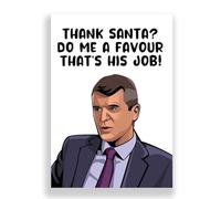 Cheeky Cards Greeting Card, Christmas, Funny, 1 Card, Premium 300 GSM, Roy Keane Theme, Blank Inside, Includes Kraft Envelope, 12.7 x 17.8 cm