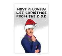 Cheeky Cards Greeting Card, Christmas, Funny, Single Card, White, 1 Piece, Premium 300 GSM, Daniel O'Donnel Theme, with Kraft Envelope, 12.7 x 17.8 cm