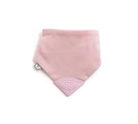 Cheeky Chompers Baby Bibs with Teether | 2 months+ Teething Bibs, Toddler Bibs | Reversible Dribble Bib & Baby Teether | Multi-Award Winning Neckerchew (Dusky Pink, Single)