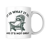 Cheeky Chops FunFunny Mug for Him Or Her It is What It is and It’s Not Great Raccoon Tea Coffee Cup CMUG863