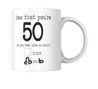 Cheeky Chops Funny 50th Birthday Mug Do You Feel Like an Adult CMUG244