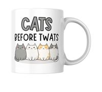 Cheeky Chops Funny Cat Lover Mug for Women Cats Before Twats BSMUG09