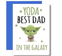 Cheeky Chops Funny Fathers Day Birthday Card - Yoda Best DAD - Star Wars C97, Multi