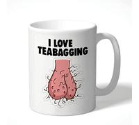 Cheeky Chops Funny I Love Teabagging Mug for Tea Lovers Office Humour Birthday or Secret Santa Cup Printed Both Sides CMUG01