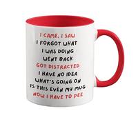 Cheeky Chops Funny Quotes Coffee Mug, Red Handle CMUG611