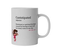 Cheeky Chops Funny Rude Mug Cuntstipated Definition Coffee Cup Sweary Humour for Adults Office Sarcasm LMC41