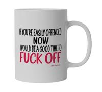 Cheeky Chops Funny Rude Mug If You’re Easily Offended Sarcastic Sweary Coffee Cup with Little Ms C*nty LMC43