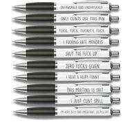 Cheeky Chops Funny Rude Pen Set For Colleagues Office 10 Pack