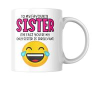 Cheeky Chops Funny Sister Mug Favourite Sister Joke from Brother Or Sister