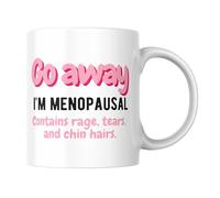 Cheeky Chops Menopause Mug for Women and Friends CMUG874 | Go Away I'm Menopausal, Contains Rage Tears And Chin Hairs, CMUG874