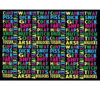 Cheeky Chops Rude Wrapping Paper - 2 Large Folded Sheets 70x50cm | Funny, Colourful & Novelty Wrap - WRAP01