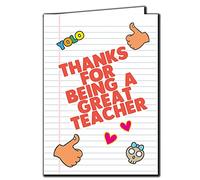 Cheeky Chops Thanks For Being a Great Teacher Nursery Nurse Doctor Staff Childminder Friend K28