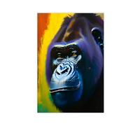 Cheeky Gorilla Poster Canvas Poster Wall Art Decor Print Picture Paintings for Living Room Bedroom Decoration 24x36inch(60x90cm)
