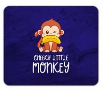 Cheeky Little Monkey with Banana in Mouth Mouse Mat Pad 24cm x 19cm