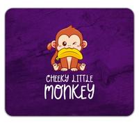 Cheeky Little Monkey with Banana in Mouth Mouse Mat Pad 24cm x 19cm