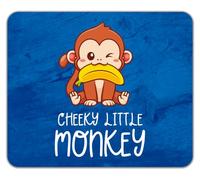 Cheeky Little Monkey with Banana in Mouth Mouse Mat Pad 24cm x 19cm
