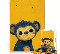 Cheeky Monkey Art Jigsaw for Adults1000 Pieces Cognitive Skill Soothing Downtime Solid Lock Ideal Xmas Gift (50x75cm)