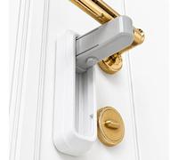 Cheeky Monkey Dog, Cat & Child Door Lever Lock 2 Pack, No Drill Adhesive | Stops dogs, cats and toddlers pushing lever handles open - press the buttons, slide to lock, open one-handed as an adult.