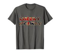 Cheeky Monkey | England Anglophile Cockney British Slang T-Shirt, Men, Asphalt Grey, XX-Large