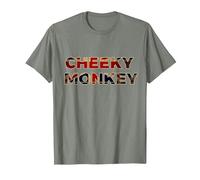 Cheeky Monkey | England Anglophile Cockney British Slang T-Shirt, Men, Olive Heather, X-Large