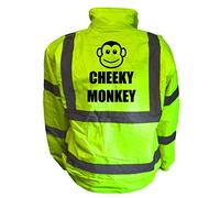 Cheeky Monkey Kids Hi Vis Yellow Bomber Jacket, Reflective High Visibility Safety Childs Coat, By Brook Hi Vis, Large 10-12 Years