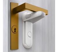 Cheeky Monkey Pet and Child Door Lever Lock 2 Pack, No Drill Adhesive | Childproof lever handle lock, no drilling or screws. Adhesive fit in about 30 seconds. Fits lever handles only.