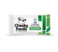 Cheeky Panda 100% Bamboo Facial Cleansing Wipes Unscented 25 Wipes-24 Pack