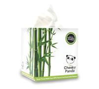The Cheeky Panda Bamboo Facial Tissues Cube Box | Soft, Strong and Sustainable Tissues | Perfect Table Size Tissue Box | 56 Tissues