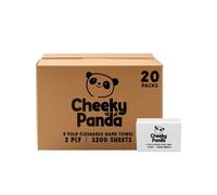 The Cheeky Panda Bamboo V Fold Paper Towels | 3200 Sheets (20 Packs of 160) 2 Ply Paper Hand Towels for Dispensers