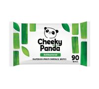 Cheeky Panda Antibacterial Wipes - 90 Bamboo Cleaning Cloths for Kitchen & Home, Kills 99.99% of Bacteria, PFAS Tested, Vegan & Cruelty Free