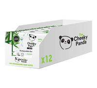 Cheeky Panda Bamboo Biodegradable Baby Wipes Multipack 99% Purified Water Suitable for Sensitive Skin Dermatologically Testedn60 Count (Pack of 12)