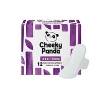 The Cheeky Panda Organic Sanitary Towels for Women - Heavy Flow - 12 Organic Pads Per Pack - with Bamboo Pads and Core