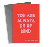 Cheeky Valentine's Day/Anniversary Card - You Are Always On My Mind - Usually Naked