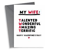 Cheeky Valentine's Day Card - For Wife - Twat