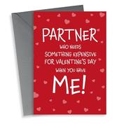 Cheeky Valentine's Day Card - Who needs something expensive? - Partner