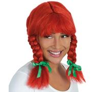 Cheeky, Wild & Wonderful: Braid Wig "Brat" in Bright Red - The Classic for Fancy Dress & Cosplay