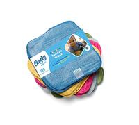 Cheeky Wipes - 25 Washable RAINBOW Bamboo Terry Cloth Wipes, 15x15cm Reusable Multi-Coloured Pack, Perfect for Babys Hands and Face, Absorbent, Super Soft and Naturally Anti-Bacterial | Eco Friendly