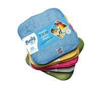 Cheeky Wipes - Organic Premium Rainbow Heavyweight Cotton 25 pack Baby Wipes - 15x15cm Reusable Towelling Wipes, Extra Soft & Perfect for Cleansing Baby's Hands and Face | Eco Friendly