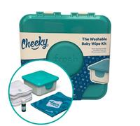 Cheeky Wipes Reusable Mini Baby Wipe Kit for Cloth Nappy Users | Contains Wipes, Nappy Oil and Storage Box
