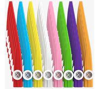 Cheelyvin.H 64 Pcs 8 Colors Plastic Kazoos Bulk for Kids, Sets for Christama Brithday Party, Early Childhood Educational Gifts Party Favors Gifts Prize Classrooms Musical Instrument