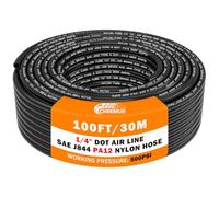 CheeMuii 100 FT 1/4 DOT Air Line 1/4" PA12 Nylon DOT Air Hose 30.5 Meter 1/4 Inch OD Air Tubing SAE J844 Air Brake Line for Semi Truck Trailer or Industrial Air System