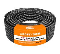 CheeMuii 100 FT 3/8" PA12 Nylon DOT Air Hose, 30.5 Meter, 3/8" OD Air Brake Line, SAE J844 Pneumatic Tubing for Air Brake System or Fluid Transfer