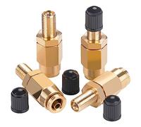 Cheemuii 4 PCS 1/4" Inflation Schrader Valve with Push to Connect for 1/4" OD Air Line Tubing and Air Spring Suspension for Semi Truck Trailer Tractor