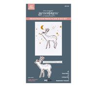Cheer and Good Tidings Deer Registration Press Plate & Die Set from The Starry Holiday Collection by Dina Wakley