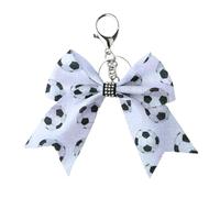 Cheer Bow Keyring Cheerleading Gifts for Girls Women Football Glitter Keychain for Backpack Bag Cheerleading Cheerleader Keyring for Girls Women Cheer Gifts for Football Lovers Christmas Gifts