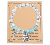 Cheer Bracelet With Encouragement Card Cheerleading Charm Beaded Bracelets Cheer Cheerleading Jewelry For Cheer Cheerleader Beautifully Broken Necklace (B, One Size)