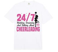 Cheer Cheerleading 24/7 Thinking, Dreaming and Talking About Comfort Colors Adult Heavyweight T-Shirt