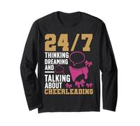 Cheer Cheerleading 24/7 Thinking, Dreaming And Talking About Long Sleeve T-Shirt