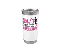 Cheer Cheerleading 24/7 Thinking, Dreaming and Talking About Stainless Steel Insulated Tumbler